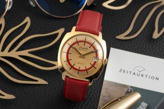 Thumbnail von Glashütte Original Spezimatic Red Circle Dial Gold-Plated Automatic Men's Watch Vintage