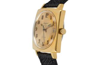 Thumbnail von Glashütte Original Spezimatic Gold Dial gold-plated automatic men's watch vintage classic