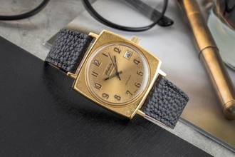 Thumbnail von Glashütte Original Spezimatic Gold Dial gold-plated automatic men's watch vintage classic