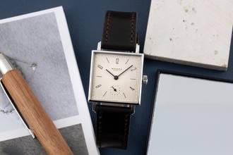 Thumbnail von NOMOS Tetra Glashütte Tetra 27.5 stainless steel manual wind men's watch ref. 401 papers 1996