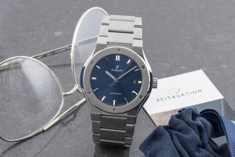 Thumbnail von Hublot Classic Fusion 42 Blue Titanium Automatic Ref. 548.NX.7170.NX B&P 2019