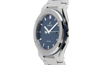 Thumbnail von Hublot Classic Fusion 42 Blue Titanium Automatic Ref. 548.NX.7170.NX B&P 2019