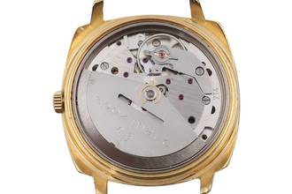Thumbnail von Glashütte Original Spezimatic Red Dial Gold-Plated Automatic Men's Watch Vintage Classic