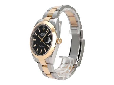 Rolex Datejust 41 Edelstahl Gelbgold Ref. 126303 Schwarz