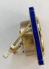 Thumbnail von Cartier Table Clock Vintage Table Clock Travel Alarm Clock Desk Clock Alarm Blue Lapis