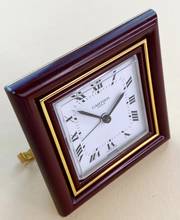 Thumbnail von Cartier Table Clock Vintage Table Clock Travel Alarm Clock Desk Clock Bordeaux Red