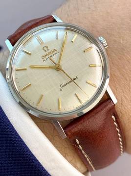  Omega Seamaster DeVille Serviced Seamaster Pre De Ville Vintage Automatic Automatik Linen dial 