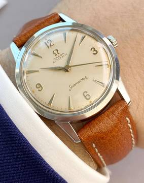 Omega Seamaster Serviced Seamaster Vintage Automatic Automatik Cream Explorer Dial 14773 14773 