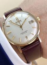 Thumbnail von Omega Seamaster DeVille Serviced Seamaster De Ville Vintage Automatic Automatic Solid Gold 14ct Linen Dial