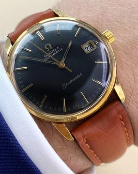  Omega Seamaster Serviced Seamaster Vintage Automatic Automatik Black Restored Dial 166037 166037 