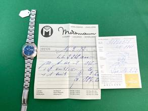 Thumbnail von Omega Genève Vintage Automatic Automatic Blue Dial Lady Ladies Original Papers