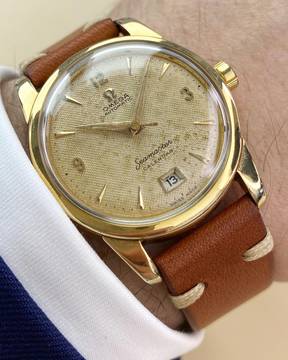 Omega Seamaster Serviced Seamaster Vintage Automatic Automatik Honeycomb Dial Bumper 2757 2757