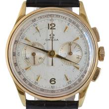 Thumbnail von Omega Classic Chronograph Classic OT2872 caliber 320 yellow gold 18KT 1947