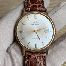 Thumbnail von Movado Kingmatic Sub-Sea Date silver dial yellow gold 9KT 1960’s