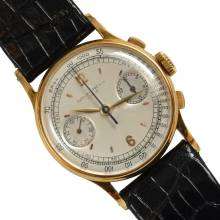 パテック・フィリップ クロノグラフ 130 インデリブルシルバーダイヤル イエローゴールド 18KT 1946年製