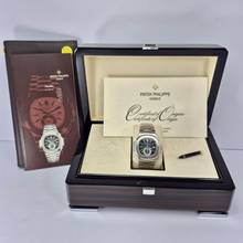 Thumbnail von Patek Philippe Nautilus Flyback Chronograph Blue Dial 40.5mm Automatic Complete