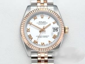 ロレックスデイトジャストミディアム31mm 178271ステンレススチールローズゴールド750自動巻きステンレスゴールド
