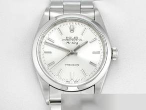 ロレックスエアキング34mmステンレススチール自動巻き14000 1999ミディアムステンレススチールオイスターバンド