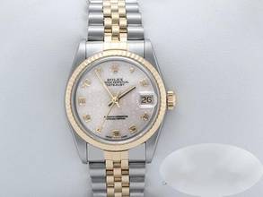 ロレックスデイトジャストミディアム31mm 1990 Lc100ステンレススチールイエローゴールド750自動巻きステンレススチール18ktイエローゴールドブラックダイヤル