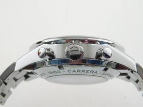 Thumbnail von TAG Heuer Carrera Chronograph Automatic Men's Watch 41mm CV2013 like new brown dial with original steel bracelet and service box