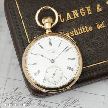 A. Lange & Söhne 18k Qualität 1A Diamant Original Box Museums Zertifikat Schöner Zustand 1891