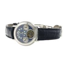 Thumbnail von Audemars Piguet Jules Audemars Tourbillon Platinum back winder blue dial very rare
