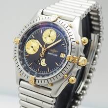 Thumbnail von Breitling Chronomat LUNA MOON Chronograph Stahl Relaux bracelet very RARE RARE Moonphase