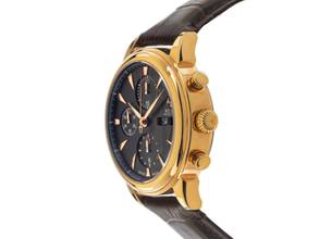 Thumbnail von Bulova Accutron Gemini C969844 Year 2000 Full Set original Vintage Unpolished Accutron Gemini Chronograph Crocodile Leather Folding Clasp