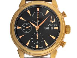 Bulova Accutron Gemini C969844 Bj.2000 フルセット オリジナル ヴィンテージ 未研磨 アキュトロン ジェミニ クロノグラフ クロコレザー フォールディングバックル