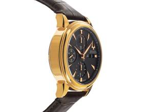 Thumbnail von Bulova Accutron Gemini C969844 Year 2000 Full Set original Vintage Unpolished Accutron Gemini Chronograph Crocodile Leather Folding Clasp