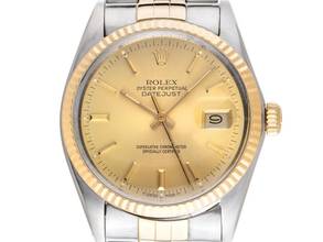 ロレックス Datejust Ref.16013 年代1985箱と説明書付き非常に良いヴィンテージ Datejust ステンレススチール 18ktイエローゴールド オープン6/9ジュビリーブレスレット