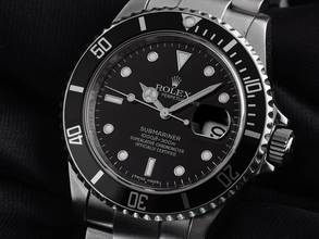 Thumbnail von Rolex Submariner Date Ref.16610T Year 2007 Box & Description very good Vintage Submariner Date no hole