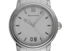 Thumbnail von Blancpain Léman Big Date Ref.2850-1127 Year 2004 Full Set Original Vintage Unpolished Léman Big Date