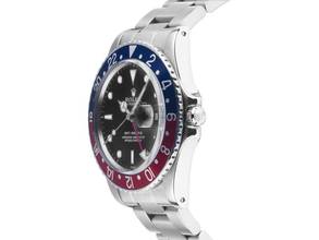 Thumbnail von Rolex GMT-Master Pepsi Fat Font open 6/9 Ref.1675 1982 Box&Beschreibung sehr gut Vintage GMT Master Pepsi open 6/9 Fat 4 Oyster Armband