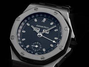 Thumbnail von Audemars Piguet Royal Oak Offshore Ref.25807ST Year 1999 Full Set original Vintage Unpolished Royal Oak Offshore Full Calendar Blue