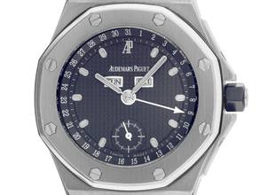 Thumbnail von Audemars Piguet Royal Oak Offshore Ref.25807ST Year 1999 Full Set original Vintage Unpolished Royal Oak Offshore Full Calendar Blue