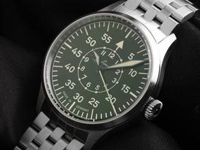 Thumbnail von Laco Pilot Watch Karlsruhe Green Ref.862142_1002 Full Set New Pilot Watch Karlsruhe Pro Green Dial