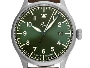 Laco Fliegeruhr Stuttgart Pro Ref.862141_1556 フルセット 新品 Fliegeruhr Stuttgart Pro グリーンダイヤル