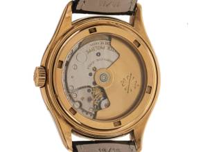 Thumbnail von Patek Philippe Annual Calendar Ref.5035J-013 Year 1998 Full Set original Vintage Unpolished Annual Calendar 18kt Rose Gold Crocodile Leather Folding Clasp