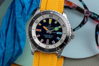 Breitling Superocean Automatic 42 Rainbow stainless steel Ref. A17375211B2S2 B&P 2025