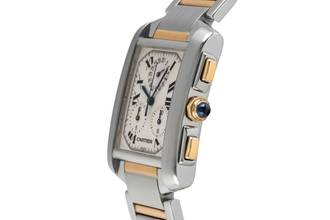 Thumbnail von Cartier Tank Française Steel Gold Chronoflex Chronograph Ref. W51004Q4 Box