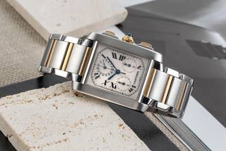 Thumbnail von Cartier Tank Française Steel Gold Chronoflex Chronograph Ref. W51004Q4 Box