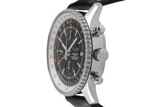 Thumbnail von Breitling Navitimer World GMT Chronograph stainless steel automatic Ref. A24322