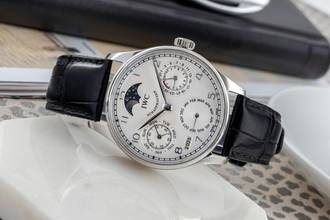 Thumbnail von IWC Portuguese Perpetual Calendar 950 Platinum Automatic Ref. IW502219 B&P 2009
