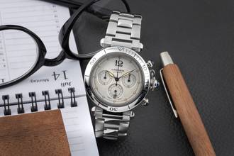 Thumbnail von Cartier Pasha Seatimer Chronograph Steel Automatic Men's Watch Ref. W31030H3 Box