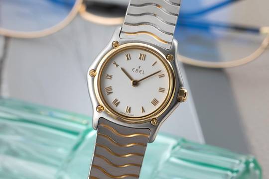  Ebel Sport Classique Lady White Dial Stahl / Gold Damenuhr Ref. 1057901 