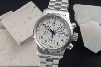 Fortis B-42 クロノグラフ ステンレス 自動巻き メンズ腕時計 Ref. 635.10.141.1 635.10.12