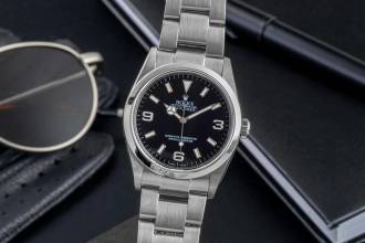 Rolex Explorer 36 Black Dial Oyster Steel Automatic Ref. 114270 Papers 2004