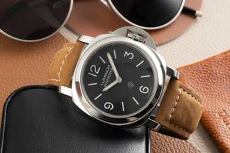 Thumbnail von Panerai Luminor Base Logo Steel Hand-Wound Men's Watch Ref. PAM01086 B&P 2021