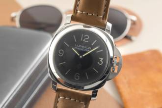Panerai Luminor Base Logo Steel Hand-Wound Men's Watch Ref. PAM01086 B&P 2021